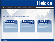 Tablet Screenshot of heicks.de